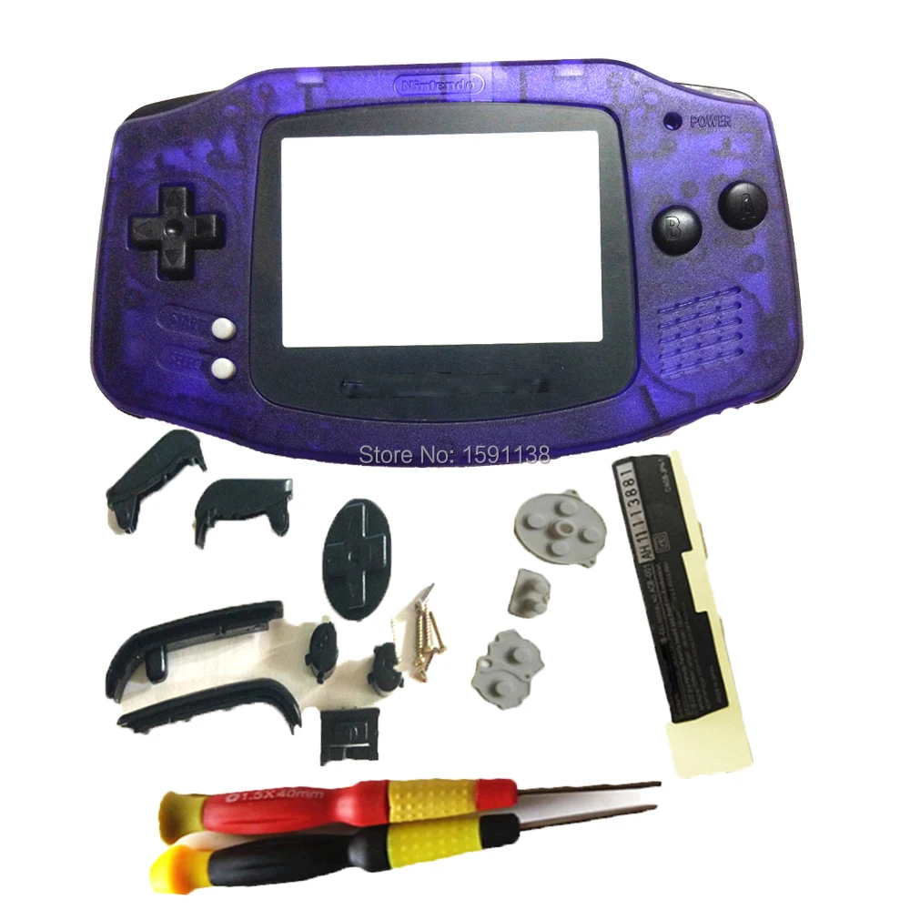 Горячая распродажа черные накладки для ключей прозрачный синий цвет корпус Nintendo