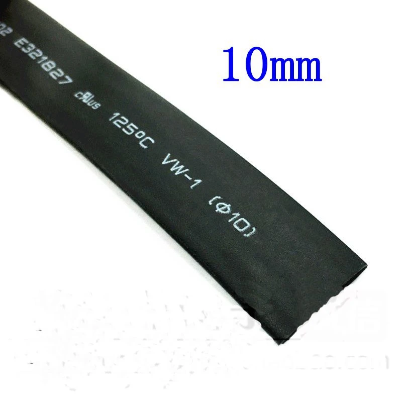 Термоусадочные трубки 3 м/лот диаметром 8 мм 2:1 черные | Обустройство дома