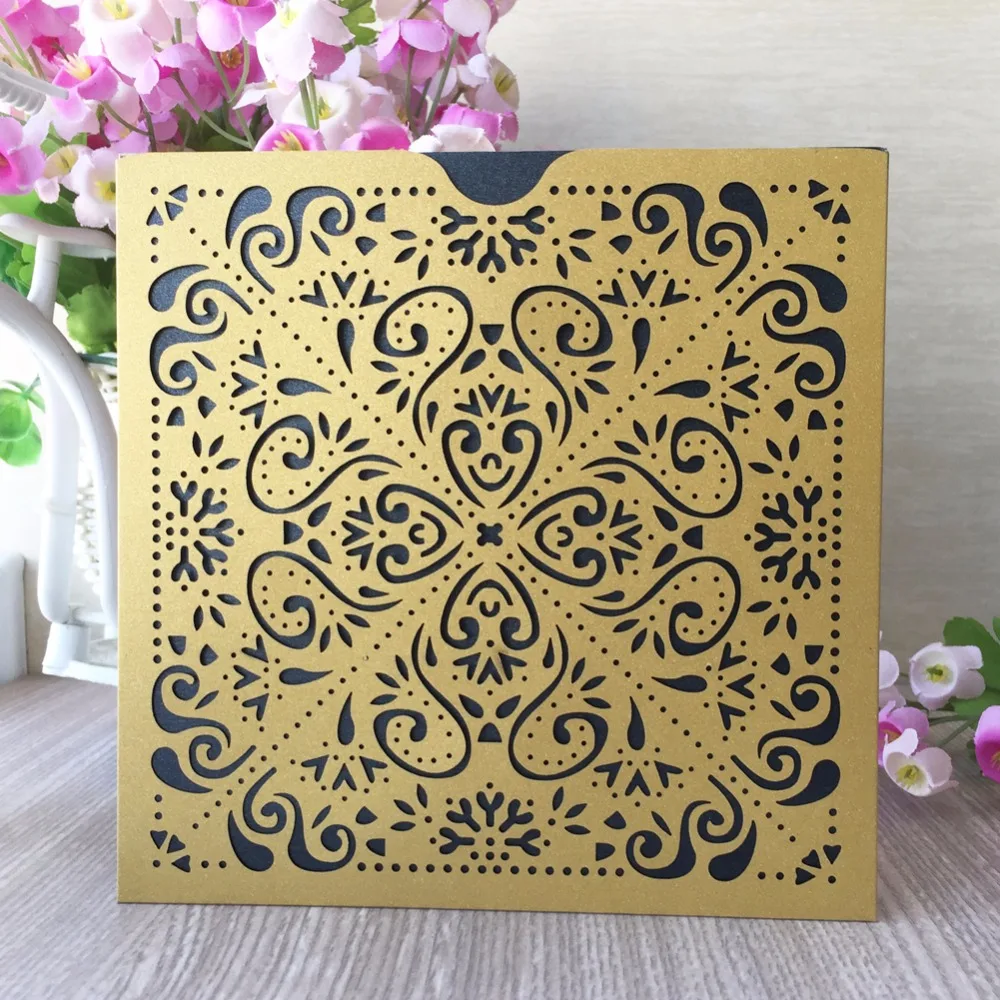 30 шт./лот красочные элегантные жемчужные бумажные украшения свадебные открытки