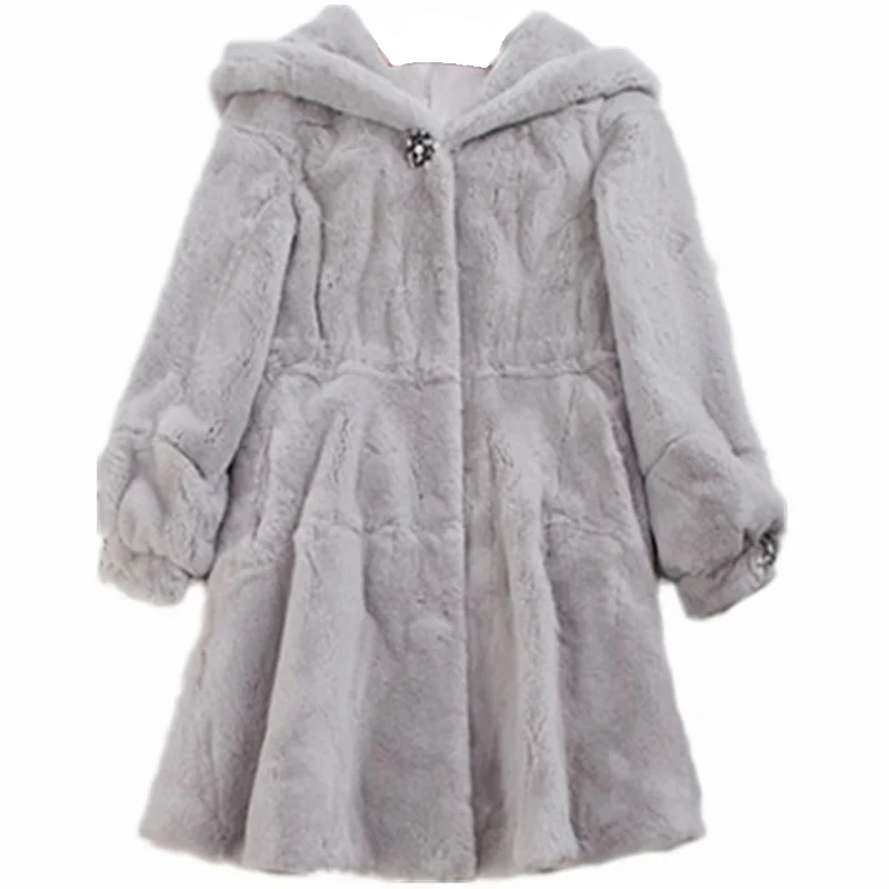 Зимняя женская обувь высокого качества из искусственного меха шуба кролика рекс