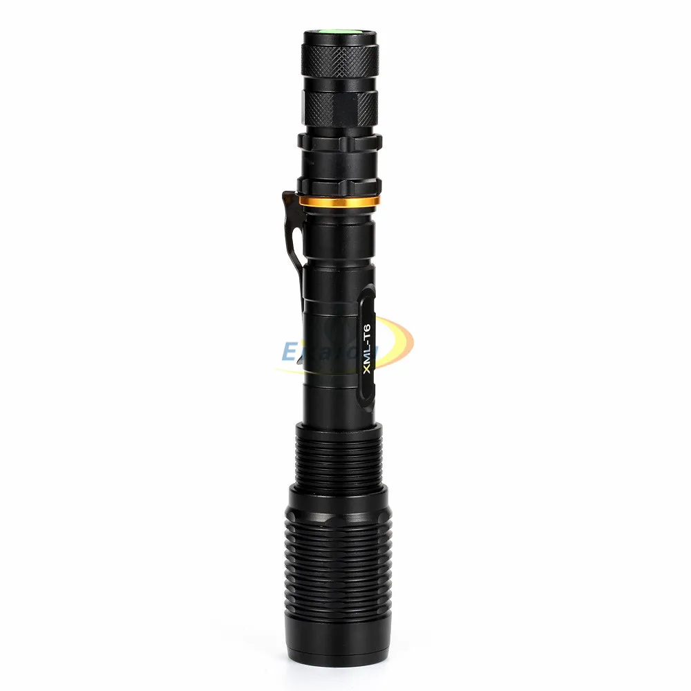 Высокий яркий Zoomable XM-L T6 светодиодный светильник 5-Mode 18650 фонарь Zoom лампа светильник