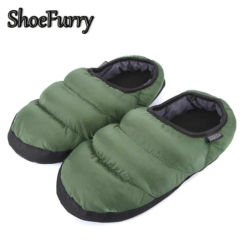 Меховые зимние домашние тапочки мужская повседневная обувь теплая Домашняя из