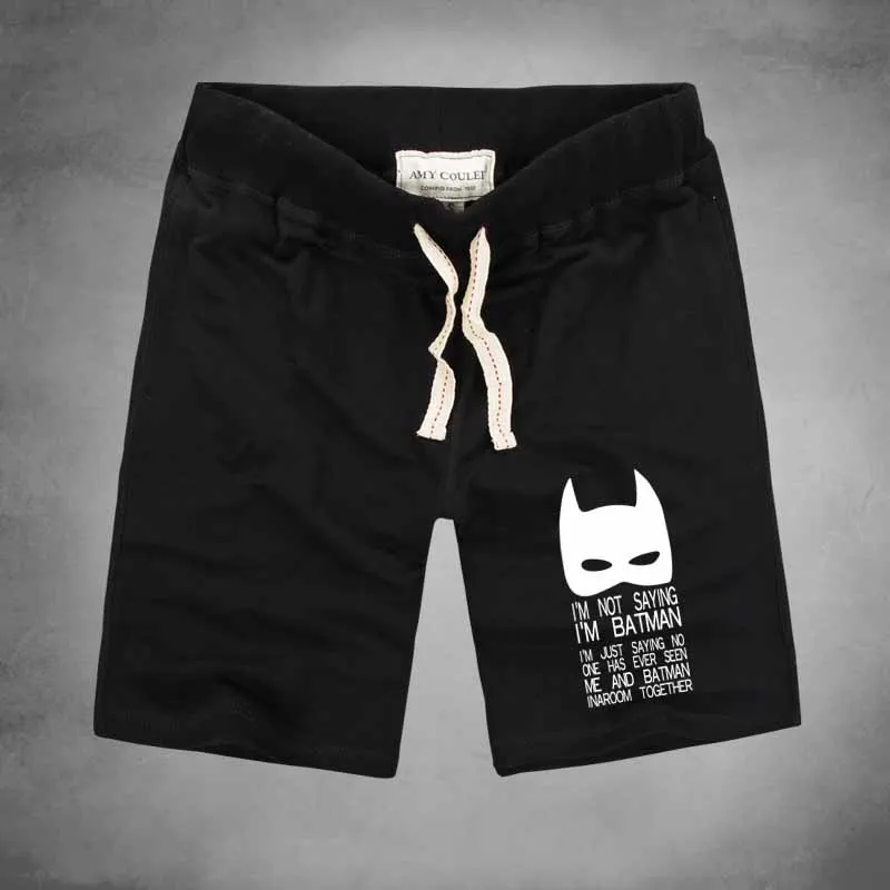 1 мультфильм супергерой Бэтмен Летний стиль Для мужчин Шорты для женщин 100% хлопок