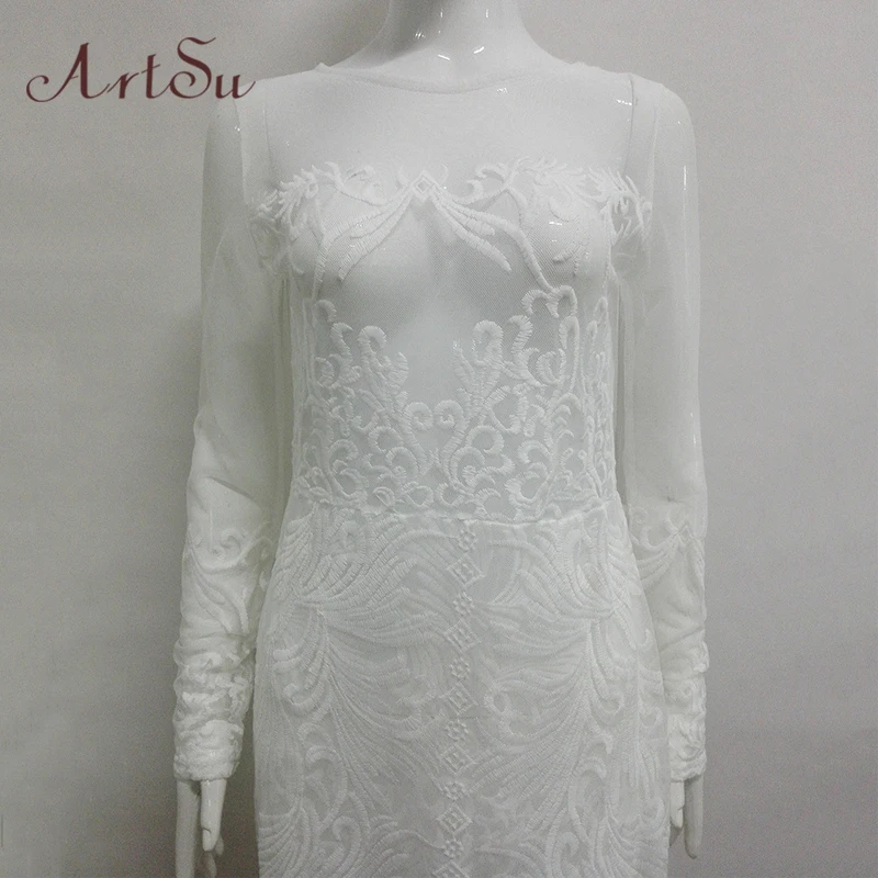 Арцу осеннее белое кружевное свадебное платье вечерние платья Макси женское