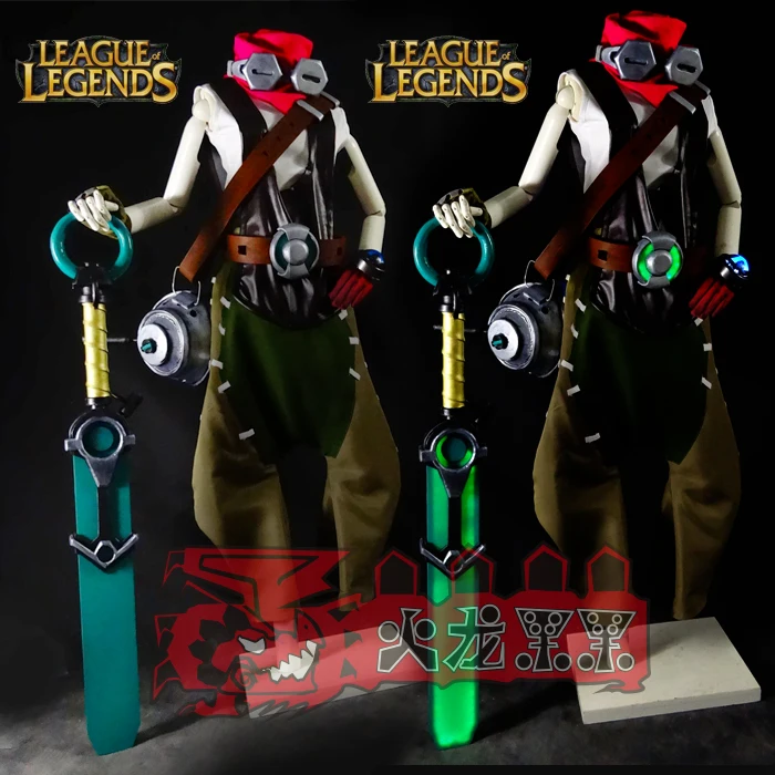 Бесплатная доставка LOL Ekko Косплей Костюм Хэллоуин униформа наряд Топ + брюки