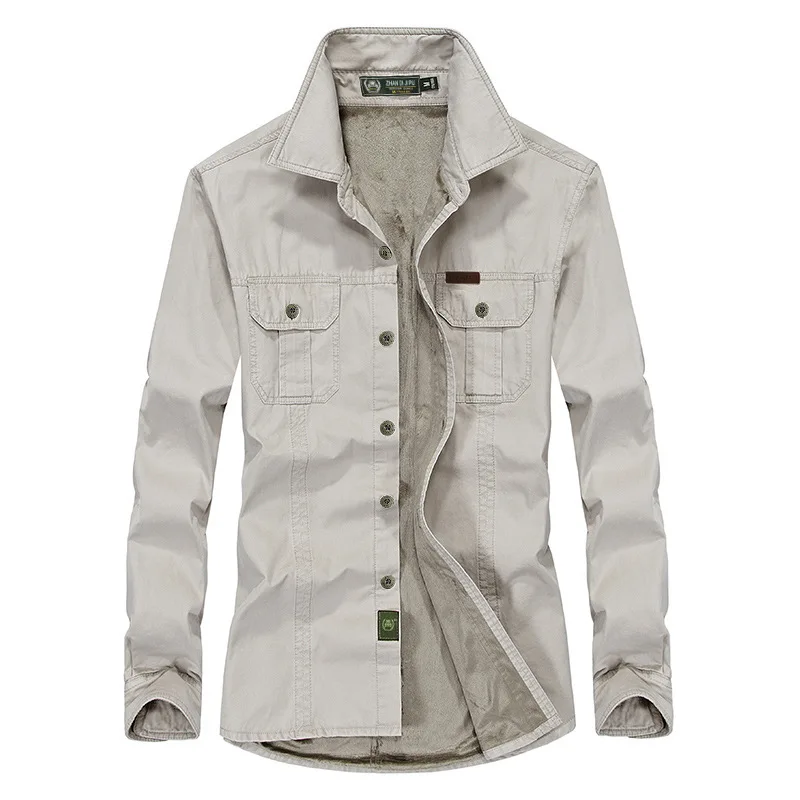 Осенняя флисовая рубашка мужская Толстая Теплая s рубашки Camiseta Masculina военные Blusas