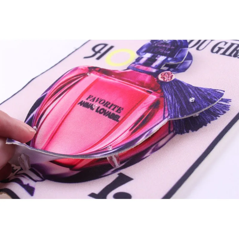 Праджня модные 3D флакон духов патч Стразы бисером печатных пришить патчи для