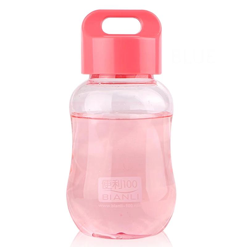 200ml pink 3 цвета Yaqi calabash формы мини-бутылка воды Еда класса Пластик Drinkware белка шейкер Кемпинг Пеший Туризм Бутылка 200 мл bpa бесплатно - Цвет: 200ml pink