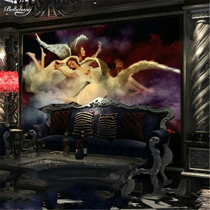 Обои для ночного клуба красивые обои с изображением ангела|mural wallpaper|fresco wallpaperlarge