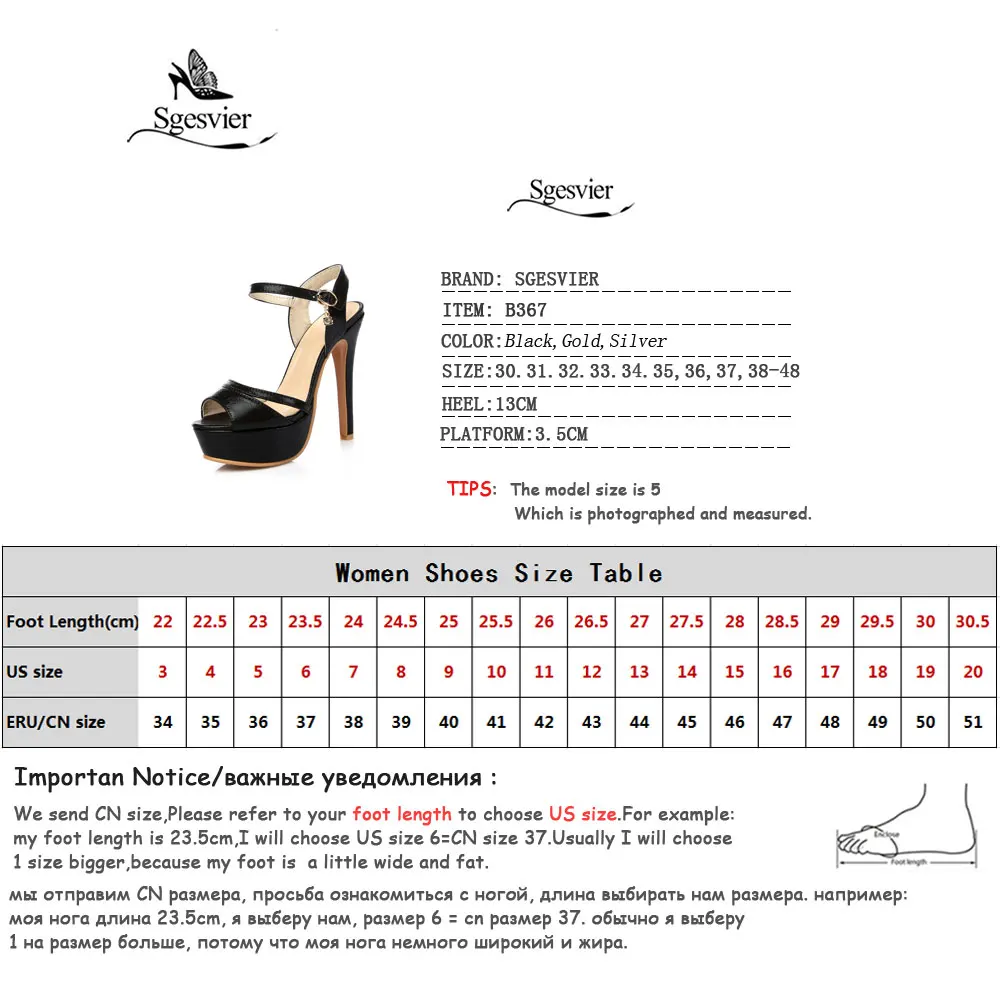 

Sgesvier Ultra High Heels Sandals 13cm Stripper Shoes 2018 Summer Wedding Party Shoes Women Gladiator Platform Sandals B367