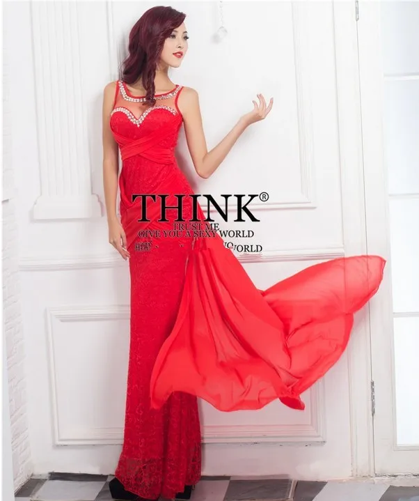 2016 Бесплатная доставка Кристалл Кружева вечернее Формальное длинное платье vestidos