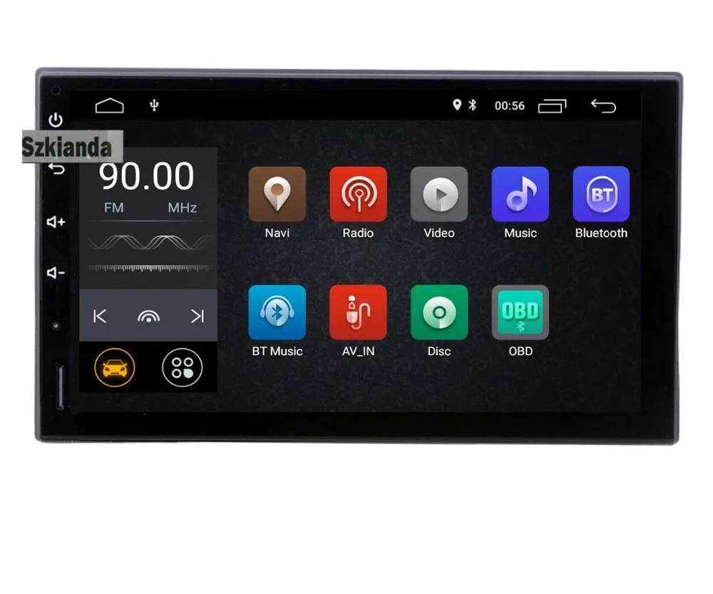 Android 8,1 Автомагнитола 7 дюймов 2din DVD 1024x600 gps навигация Bluetooth USB 2 din универсальный для Nissan VW Toyota peugeot плеер