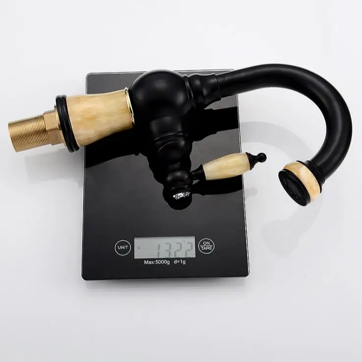 

New jade and brass faucet ORB finished bathroom basin faucet,Luxury sink tap basin mixer High Quality water tap