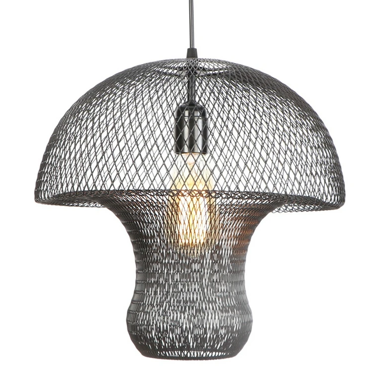 Современные подвесные светильники в виде черной клетки железные