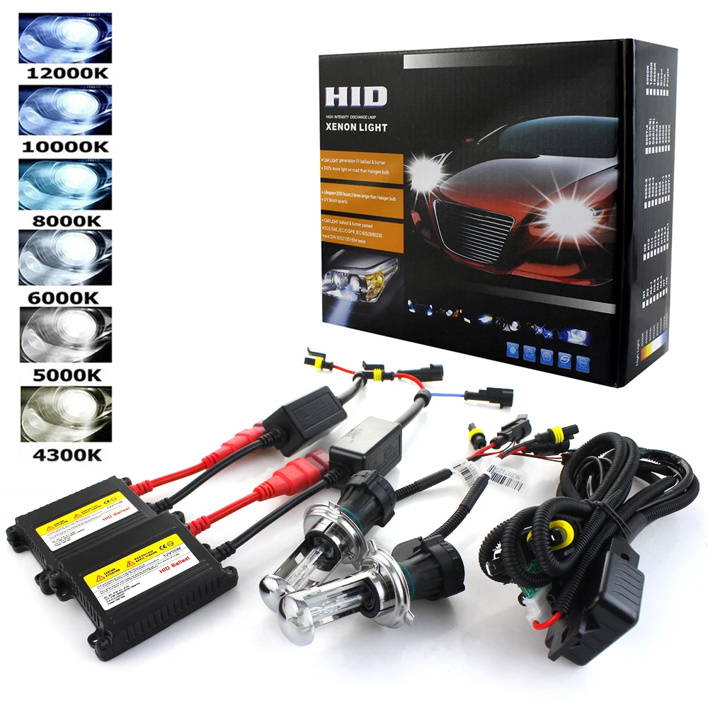 Ксеноновая лампа H7 35 Вт DC 55 комплект тонкого балласта HID ксеноновая для фар 12 В H1 H3