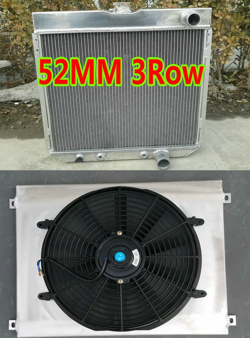 3 рядные алюминиевые радиаторные вентиляторы кожух радиатора для Ford Mustang MERCURY COUGAR