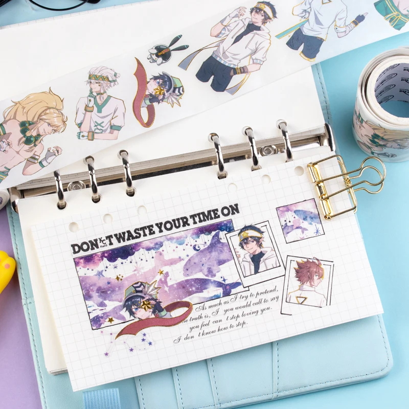 5 см * 3 м аниме крутой мальчик Специальные чернила горячее тиснение украшение