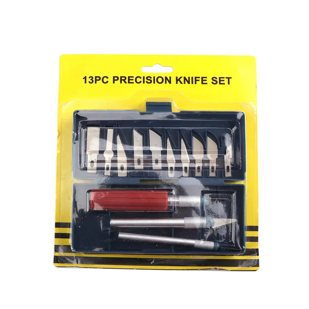 Craft Artwork Cutting Knife DIY Carving Knife Stencil Scoring Hobby Chiseling Model Repairing Sculpture Scalpel Knife 13PCS/lot