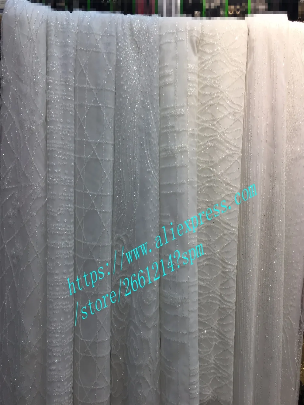 Высококачественная французская Тюлевая кружевная ткань с приклеенными