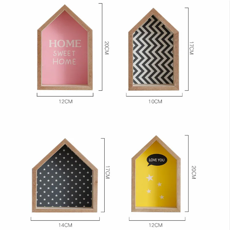 Деревянная полка для хранения в стиле ретро настенное украшение дома