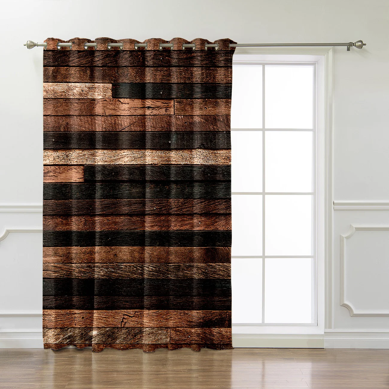 Деревянные оконные жалюзи с принтом занавески для ванной комнаты тканевые шторы