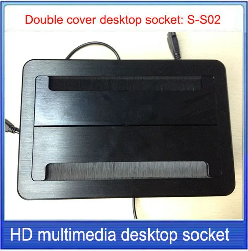 Настольная розетка с двумя щетками/алюминиевая розетка/USB VGA HDMI сеть RJ45 разъем для