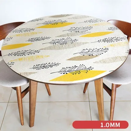 Водонепроницаемая кухонная скатерть с масляным узором стеклянная мягкая ткань 1