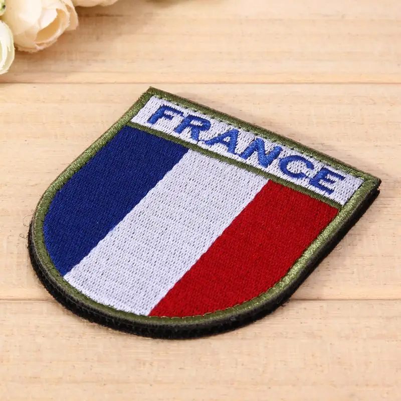 Французский флаг вышивка бейджи наклейки на одежду сумка тактический крепеж
