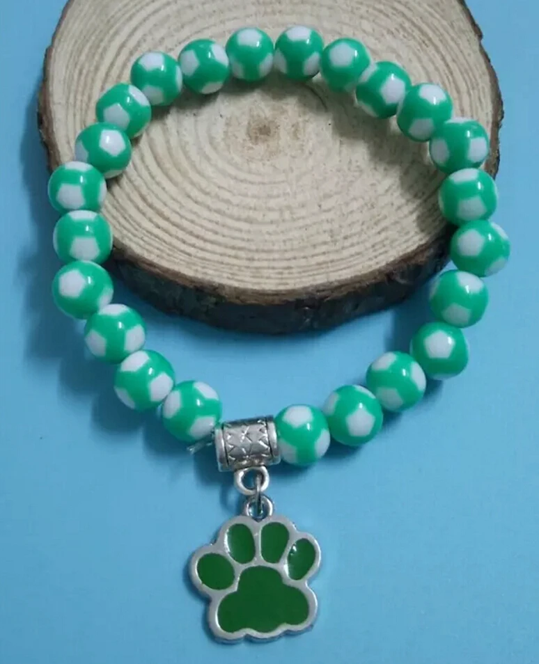 Модные ювелирные изделия Кот/кулон в форме собачьей лапы мульти футбол бисером