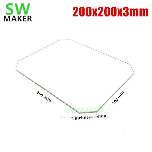 200x200x3 мм Боросиликатное Стекло для Wanhao Дубликатор i3 Plus 3D принтер | Компьютеры и