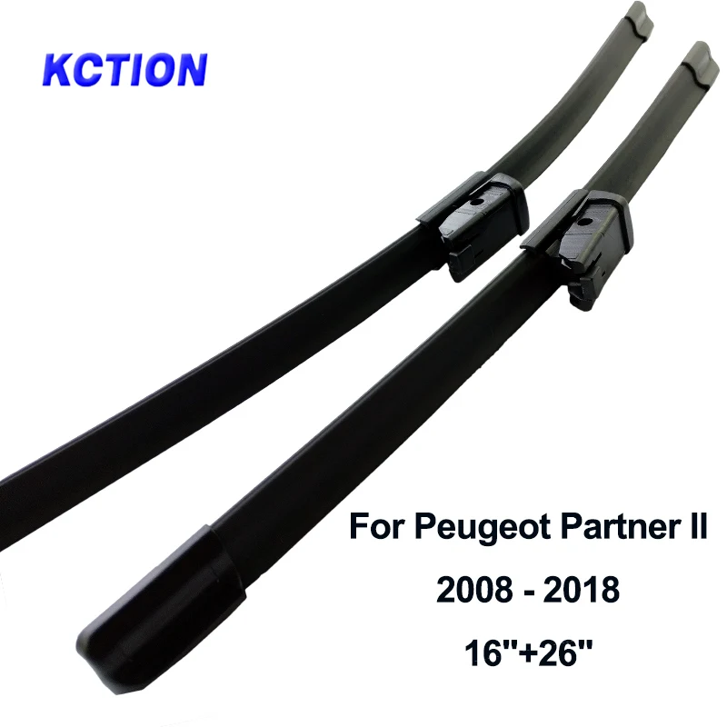 front-rubber Гибридная щетка стеклоочистителя для peugeot Partner II, лобовое стекло, Задний рычаг стеклоочистителя из натурального каучука, автомобильные аксессуары 2008 - Цвет: front-rubber