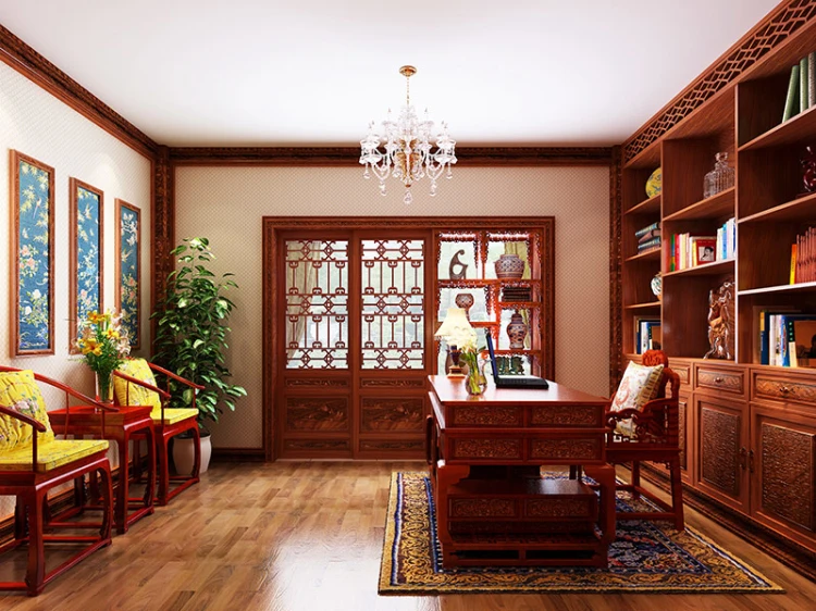 Китайский стиль классическая мебель палисандр офисные столы набор гостиной