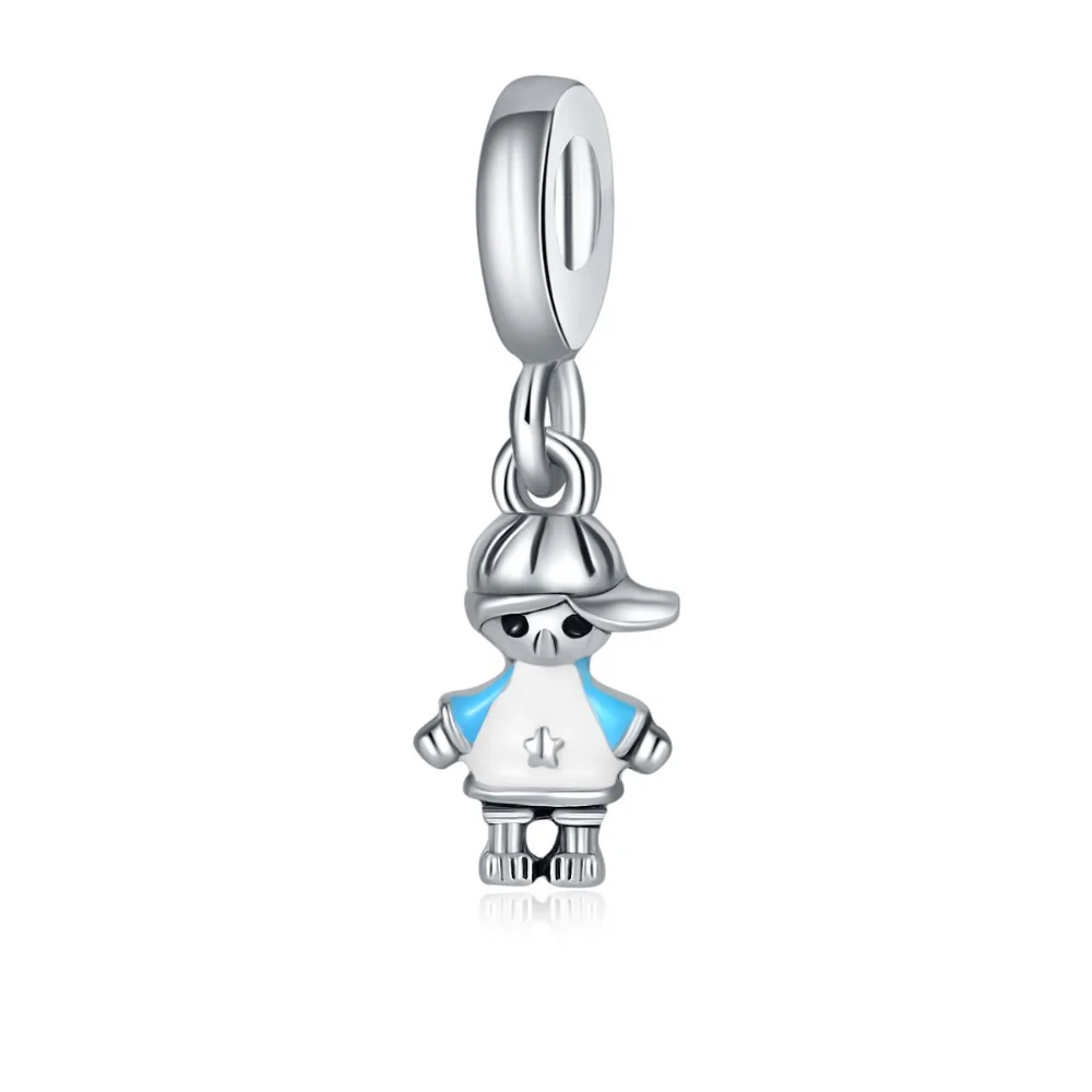 5 шт покрытая серебром эмаль шляпа мальчик юбка подвески для девушки кулон