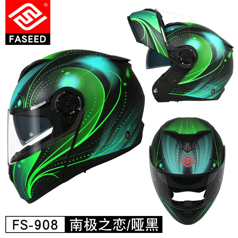 FASEED Filp up модульный мотоциклетный шлем гонки Casco мотоциклетные шлемы de Motociclista двойные козырьки моторный шлем - Цвет: 21