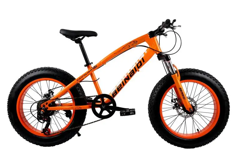 KUBEEN складной велосипед для снега MTB 2" 7 21 24 27 скорость двойной диск горный Fat велосипедная Подвеска стальная рама 4" Шины алюминиевые колеса - Цвет: Orange
