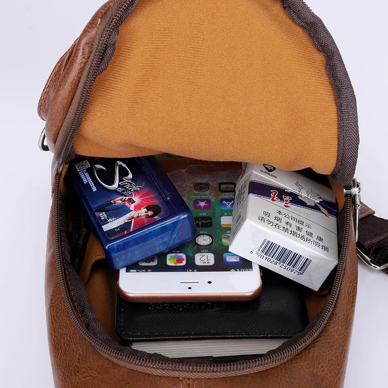Fashion Chest Bag For Men Man Casual Crossbody Male pu Leather Designer Bolsos |