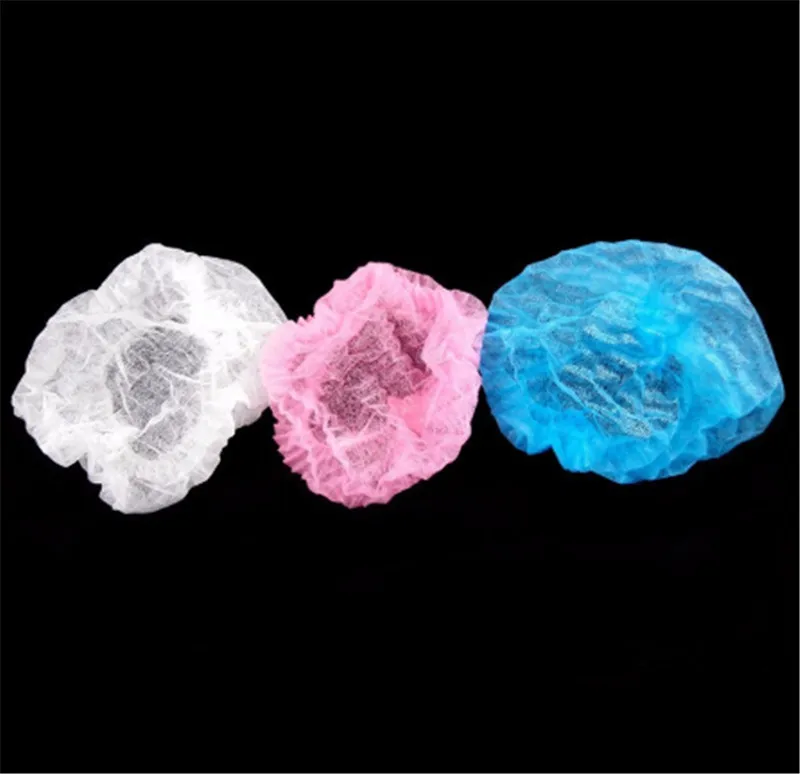 10 Pcs Disposable Hair Shower Cap Non Woven Pleated Anti Dust Women Men Bath Caps for Spa Hair Salon Shower Bath Accessories