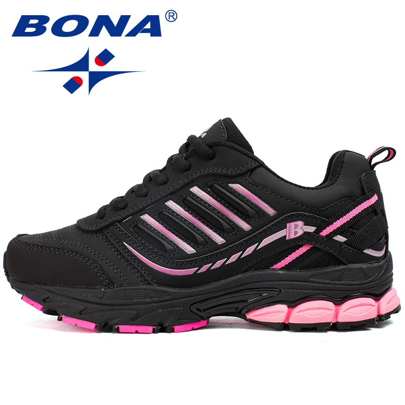 BONA New Hot Style Women Running Shoes Outdoor Activities Sport Shoes Lace Up Popular Sneakers Comfortable Athletic Shoes Ladies