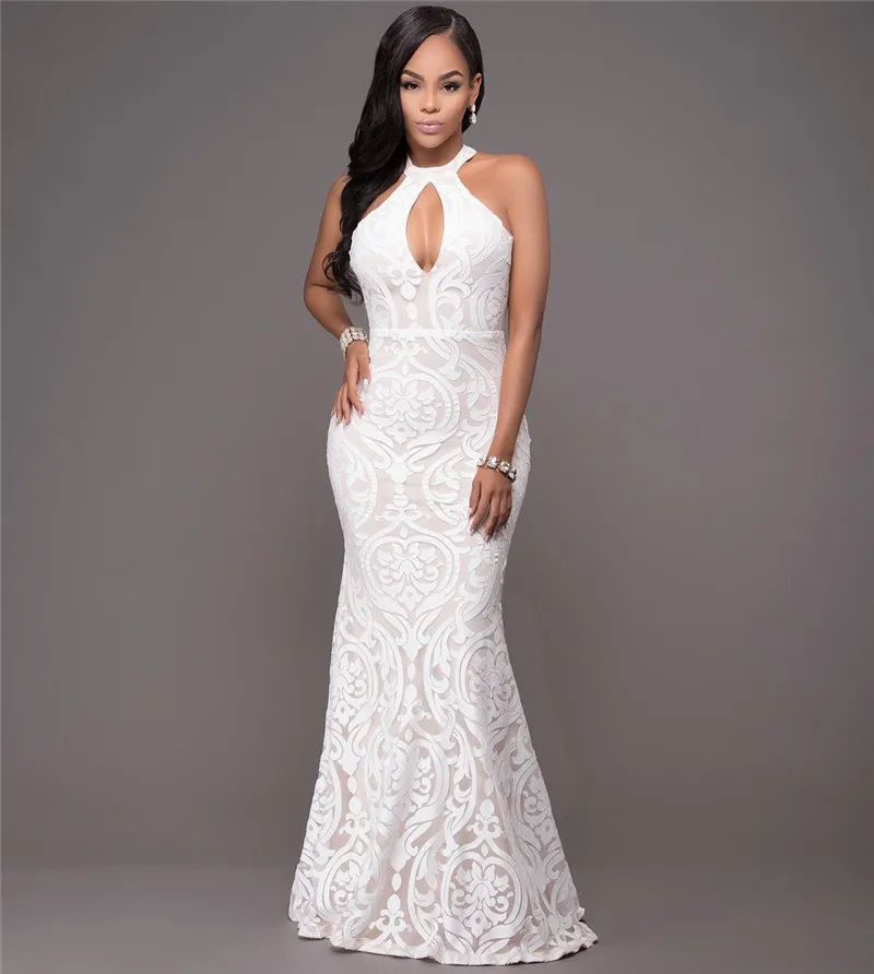 Летний стиль элегантное платье Для женщин Вечеринка Сексуальная Холтер спинки