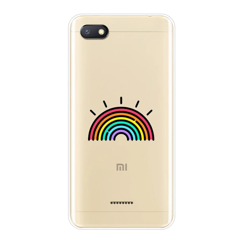 Задняя крышка для Xiaomi Redmi Note 4 4X 5 5A 6 Pro Prime Pocophone F1 S2 4A 6A Plus Радужный силиконовый