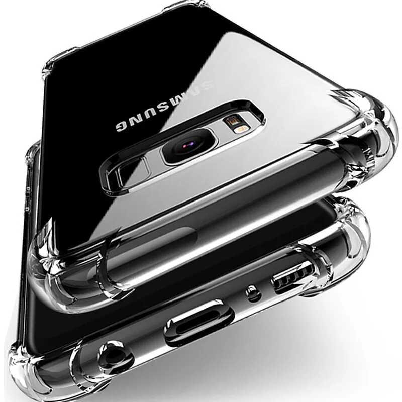 Прозрачный чехол для телефона Samsung S8 Plus мягкий Galaxy S10 Lite S9 A8plus A6 A7 2018 |