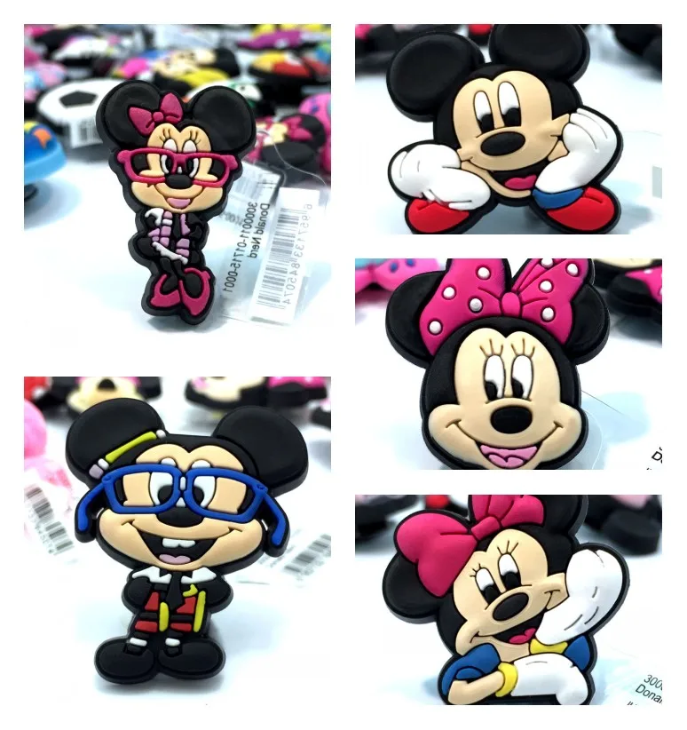 10pcs mickey2 Смешанные стили, 10 шт., высококачественные обувь с мультяшками, очаровательные аксессуары, подходят для cor Croc jibz, вечерние украшения для дома, подарок для детей, модные, Популярные - Цвет: 10pcs mickey2