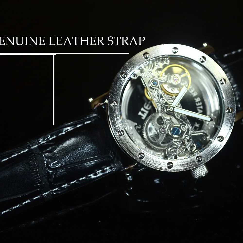 TIEDAN Tourbillon автоматические механические часы мужские прозрачные скелетные наручные часы мужские модные спортивные деловые часы подарок с коробкой