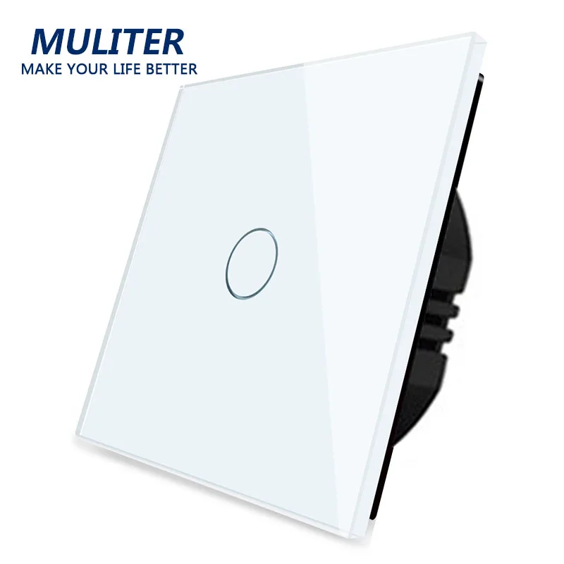 2017 ЕС Стандартный сенсорный выключатель роскошный хрусталь Панель настенный 1 gang