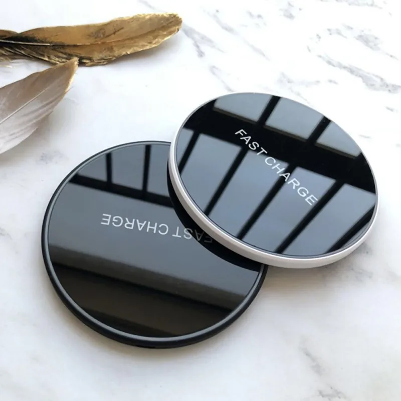 10 вт универсальное СУПЕР ТОНКОЕ Беспроводное зарядное устройство для IPhone 8/8 Plus/X