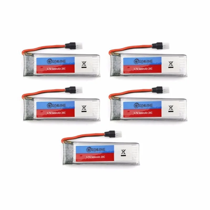 Eachine E50 запасные части для радиоуправляемого квадрокоптера Запчасти 5 шт. 3,7 V 500 мА/ч, Батарея и USB Зарядное устройство кабель