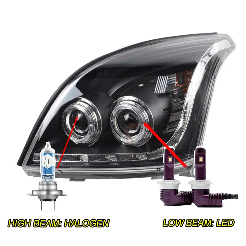 LED Автомобильный Стильный чехол для Toyota Prado 2003-2009 фары для Toyota Prado светодиодный фары DRL Объектив двойной луч ксеноновые автомобильные аксессуары - Цвет: LED
