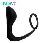 IKOKY силиконовая Анальная пробка для мужчин, секс-игрушки для мужчин, массажер простаты, кольцо для пениса, Мужская мастурбация