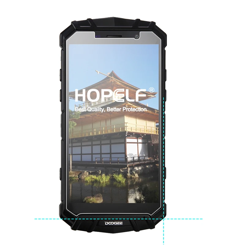 2 шт. HOPELF Защита экрана для Doogee S60 закаленное стекло 2.5D 9H на защитной пленке