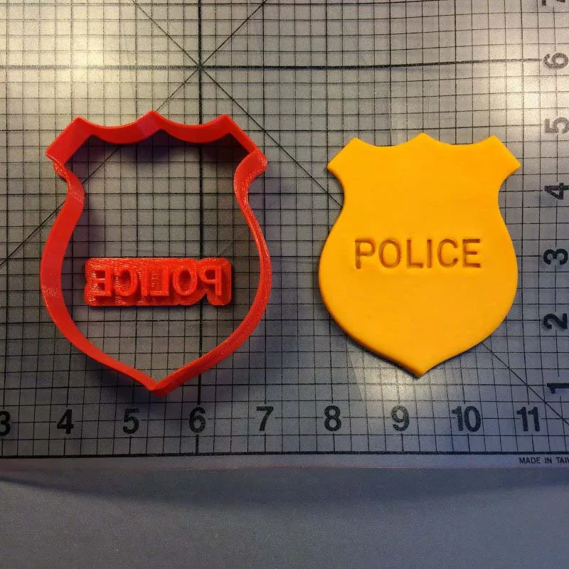 Police hat Cookie Cutter Made 3D Printed Set Cake Decorating Tools Mould Kitchen tool Badge Handcuff | Дом и сад